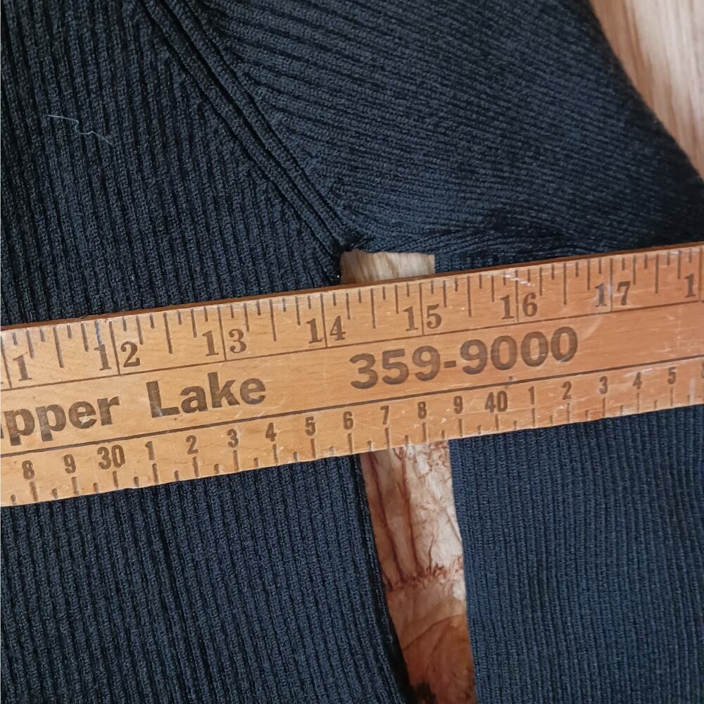 As Seen On T.V Gradient Pleated Splicing Knit Dress in Black Size Small - Picture 8 of 10